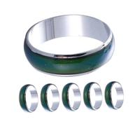 HANABASS 6PCS Mood Changing Rings, 6mm Wide Adjustable Temperature Sensitive Color Changing Rings for Boys and, Costume Party Accessories for Birthdays and Christmas