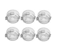HANABASS 6pcs Plastic Gas Stove Knob Covers for Child Safety, Heat-Resistant Cooker Knob Protector, Easy for Adults to Open, Suitable for Natural Gas Stove and Multi-Scene Use