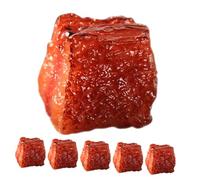 HANABASS 6pcs Realistic Beef Block Models for Kitchen Decor Fake Cooked Meat Simulation for Restaurant Props and Food Display