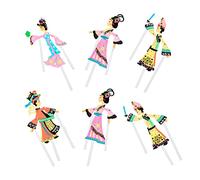 HANABASS 6pcs Shadow Puppetry Making Kit Hand Puppets Boys and Girls Educational Toy Puppet Show Theatre Made of Safe for Boys and Girls Random Style
