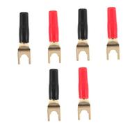 HANABASS 6pcs Speaker y Fork U-shaped Banana Plug Adapter Gold-plated Audio Plug for Signal Transmission Diy Speaker Cable Connector