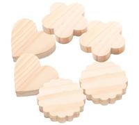 HANABASS 6pcs Unfinished Wood Base Small Figurine Plaque Assorted Color Natural Vitality Lightweight Without Burr Portable Display of Handicrafts for DIY Craft Enthusiasts