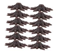 HANABASS 70pcs Miniature Tree Bases for Crafts Realistic Model Tree Trunks with Authentic Detailing Artificial Plant Feet for DIY Train Scenery Railroad Diorama Supplies Enhanced Realism