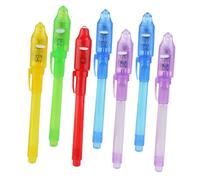 HANABASS 7pcs Invisible Ink Pens with Built UV Light for Writing and Drawing Multiple Surfaces Pens for Adults Flavorless Ink