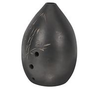 HANABASS 8-hole Ceramic Ocarina Instrument for Children Beginner Practice Small Black Pottery Ocarina Musical Toy for Boys and Girls