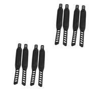 HANABASS 8 Pcs Adjustable Plastic Bike Pedal Straps Lightweight Foot Binding Bands for Gym and Dynamic Training Pedals Black Compatible with Fixed Gear and Mountain Bikes