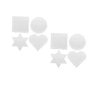 HANABASS 8 pcs Transparent Geometric Stencil Kit for DIY Puzzle Bead Craft Board Educational to Develop Imagination Spatial Thinking for Home School Kindergarten Use