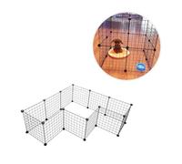 HANABASS 8 Pieces Iron Cage for Pets Metal Dog Crate with Slide-bolt Latch Portable and Indoor Pen for Dogs Cats Rabbits Small Animals