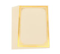 HANABASS 8 Sheets Certificate Inner Paper A4 Size Standard Paper Gold Plated Finish Workmanship Colour Not Easy to Peel for End of Year Awards and Award Ceremony