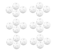 HANABASS 80pcs White Plastic Rattle Ball Inserts for DIY Craft Bell Balls Replacement Noise Maker Compact Hand Bell Repair Parts for Sensory Play and Auditory Stimulation
