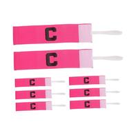 HANABASS 8pcs Adjustable Captain Armbands for Soccer Football Elastic Solid Color Player Bands with Bold C Mark Unisex Sports Team Leader Bands for Adults Youth Training Matches