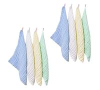 HANABASS 8pcs Cotton Baby Towels Super Absorbent Face Cleansing Towels for Newborns and Toddlers, 6 Layers Soft Skin-Friendly Washcloths Suitable for Bathroom the Go Use