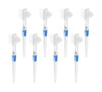 HANABASS 8Pcs Denture Brush for Elderly - Ultra Soft Dual-Headed Toothbrush Set for Retainer and False Teeth Cleaning, Professional Soft Bristle Dental Brush Kit for Adult Oral Care