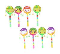 HANABASS 8pcs Handheld Drum for Boy Girl Random Styles Lightweight Musical Instruments to Enhance Rhythm Color Cognition for Indoor Random Color