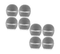 HANABASS 8pcs Microphone Head Cover Metal Mesh Mic Grille Replacement Microphone Grill Inner Foam for Dynamic Mic