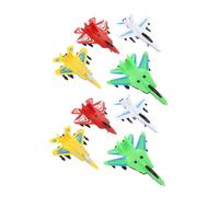 HANABASS 8Pcs Mini Pull Back Fighter Airplane for Lightweight Friction Powered Aircraft Colorful Planes for Birthday and Outdoor Play Fun Simulation Models for Boys
