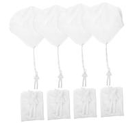 HANABASS 8Pcs Mini Soldier DIY Parachute Flying for Blank Design for Outdoor Plaything for Fun Activities and Skill Development