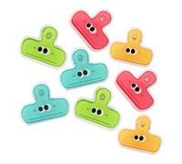 HANABASS 8pcs Plastic Paper File Clips with Extra Strong Hold and Convenient Hanging, Suitable for Documents and Crafts, for Hanging on The Door Or Wall, Assorted Colours Random Color