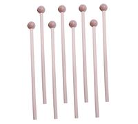 HANABASS 8pcs Solid Wood Music Mallets Set, Infant Beat Toy Wooden Mini Hammers for Percussion Instruments, Educational Rhythm Drumsticks for Toddlers and Beginners