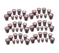 HANABASS 90pcs Miniature Resin Coffee Cups Set with Realistic Latte Art DIY Mini Beverage Mugs for Dollhouse Micro Landscape Creative Crafting and Educational Play Accessories