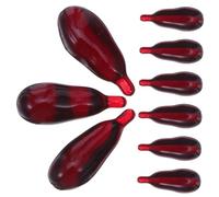 HANABASS 9pcs Halloween Fake Blood Capsules for Cosplay and Stage Props Realistic Emulation Plasma for Party Safe and Washable Blood Effects for Horror Makeup and April Fools Tricks