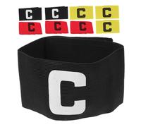 HANABASS 9pcs Non Slip Adjustable Elastic Football Captain Armband for Adult Youth Breathable Lightweight Soccer Bands with Secure Fit for Training and Matches Yellow Red Black