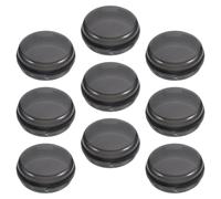 HANABASS 9pcs Portable Small Pill Organizer Black Round Case, Travel-Size Pocket Pill Holder for Daily Vitamin and Medication Storage