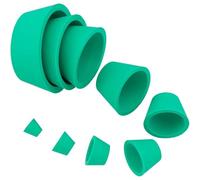 HANABASS 9pcs Rubber Funnel Filter Adapter Cone Tapered Collar Design, Green Laboratory Stopper for Chemistry Filtration, Good Tolerance to Acids and Alkali, Suitable for Interlinking