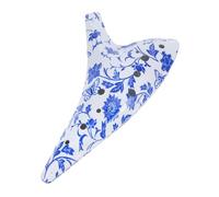 HANABASS Ac Alto Ocarina for Beginners Wind Instrument with Melodious Sound Durable Drop Resin Chinese Blue and White Porcelain Style Suitable for All Ages and Music Players