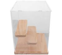 HANABASS Acrylic 3-tier Stair-type Display Box for Action Figures and Cartoon Figures, Multi-layer Showcase with Sturdy Design for Daily Life and Collectible Exhibition