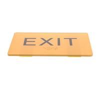 HANABASS Acrylic Braille Exit Sign for Visually Impaired Outdoor Safety Label with Tactile Letters Portable Reusable Accessibility Sign for Blind Awareness