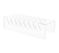 HANABASS Acrylic Phone Holder for Desk with 7 Slots, Desktop Stand | Organizer Rack, Study Area and Workspace Use, Secure Device Display, Sleek Modern Style