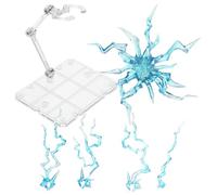 HANABASS Action Figure Stands Assembly Display Holder Base with Lightweight Portable Design and Electric Bolt Effects Compatible with Hg Rg Model 1/144 Dolls