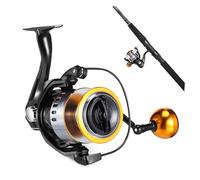 HANABASS Adjustable Drag Metal Spinning Reel with Advanced Casting Technology for Freshwater Saltwater Fishing Open Face Design Portable Compact Gear for Lake River Ocean and Ice Fishing