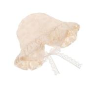 HANABASS Adjustable Girl Lace Bonnet Summer Hat for Boy Girl Lightweight Breathable Sun Protection with Elegant Palace Style for Outdoor Activities and Photo Sessions Beige