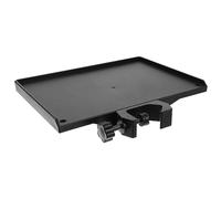 HANABASS Adjustable Microphone Stand Clip Holder with Wear-resistant Black Plastic Tray for Sound Card and Phone, for Singing and Broadcasting on Stage or Studio