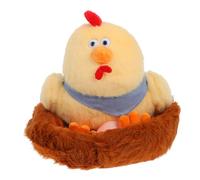 HANABASS Adorable Egg Laying Hen Plush Soft and Fuzzy Stuffed Animal for Easter Birthdays and Carnival Prizes Interactive Fun with Detailed Handcrafting