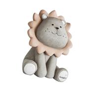 HANABASS Adorable Grey Lion Piggy Bank for Resin Cartoon Coin Collector Money Box Cute Savings Keeper for Boys and Easy to Use Childrens Money Box