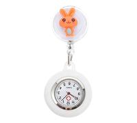 HANABASS Adorable Rabbit Cartoon Nursing Pocket Watch with Silicone and Alloy Material, Easy to Wear and Accurate, for Work in The Hospital, Cute and Practical Gift for Relatives