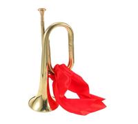 HANABASS Alloy Bugle Horn, Wind Instrument for School Band and Military Orchestra, Portable Copper Material with Natural Sound