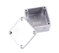 HANABASS Aluminum Guitar Pedal Enclosure Box for DIY Guitar Effect Pedal, Silver Surface Polished Stomp Box Case with No Burrs, Easy to Use Protection for Musical Instrument Accessories