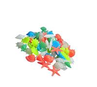 HANABASS Aquarium Decorative Luminous Stones, Ocean Theme Glow-in-the-Dark Pebbles, Approx 50 Pieces Bag, Fish Tank Ornament Supplies for Aquatic Scenery Random Color Random Color