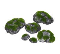 HANABASS Artificial Moss Covered Stones Foam Decorative Garden Accent