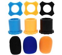 HANABASS Assorted Colour Microphone Protective Covers with Rubber Material to Reduce Wind Noise and Provide Protective Effect, Suitable for Microphone Use in Recording and Random Color