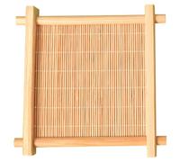 HANABASS Bamboo Hamster Cooling Mat for Small Pets, Summer Sleep Pad | Lightweight Smooth Surface, Beige Finish, Easy Cleanup for Rats, Floor Use, Hot Weather Comfort