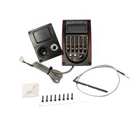 HANABASS Band Guitar Pickup Eq Tuner Preamp System for Acoustic Classical Guitars Easy Installation Feedback Elimination No Battery Required Model Lc Black