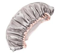 HANABASS Bath Cap for Women Grey Peva Thickened Reusable Shower Hat for Long Curly and Thick Hair Breathable Hair Protection for Showering Sauna Cooking and Makeup