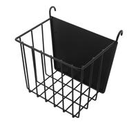 HANABASS Black Carbon Steel Rabbit Hay Feeder Rack Hanging Small Animal Hay Holder for Guinea Pigs Bunnies and Chinchillas with Food Feeding Manger for Pet Grass