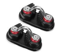 HANABASS Boat Cam Cleats Leading Ring 2pcs Aluminum Marine Rope Lock for Kayak and Sailing 86 * 38mm Fast Entry Cleats for Boat Anchoring and Line Control