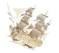 HANABASS Boat Model Puzzle Wooden Puzzles Model Ships for Adults Nautical Tabletop Decor Ocean-themed Ornament for Adults Light Brown